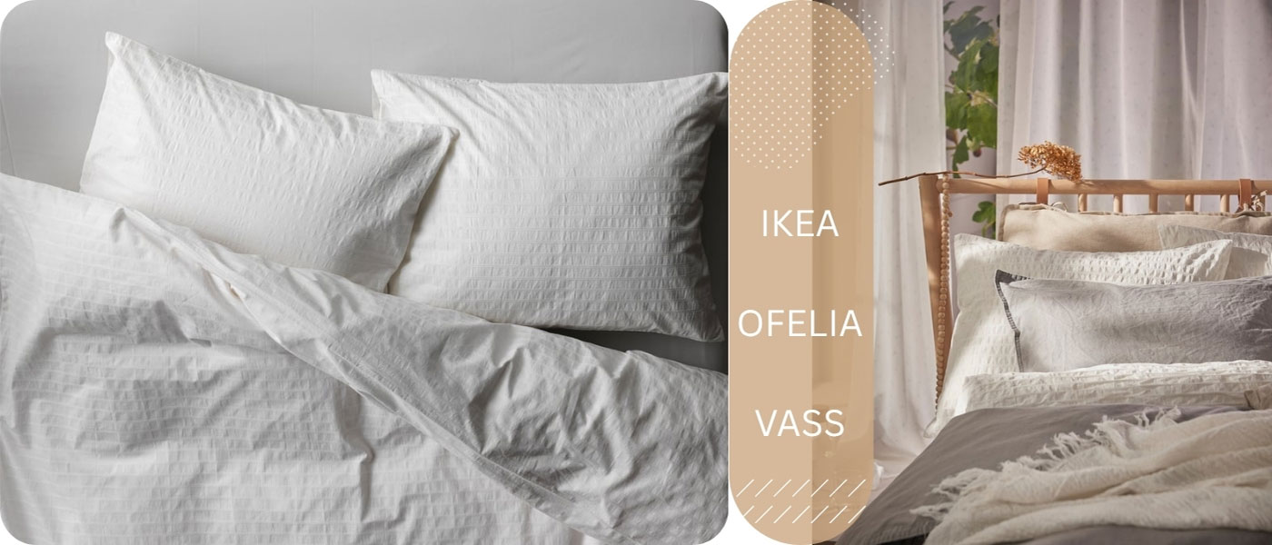 کاور لحاف و بالشت دو نفره ایکیا مدل IKEA OFELIA VASS
